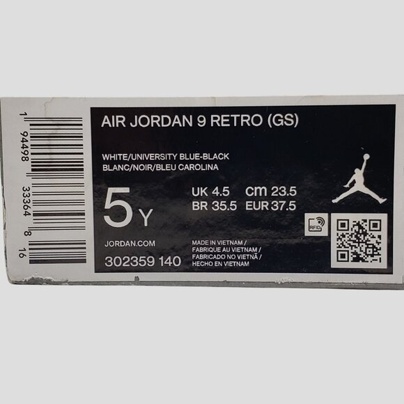 Air Jordan 9 Retro GS 302359-140 Kids size 5Y - Picture 13 of 13
